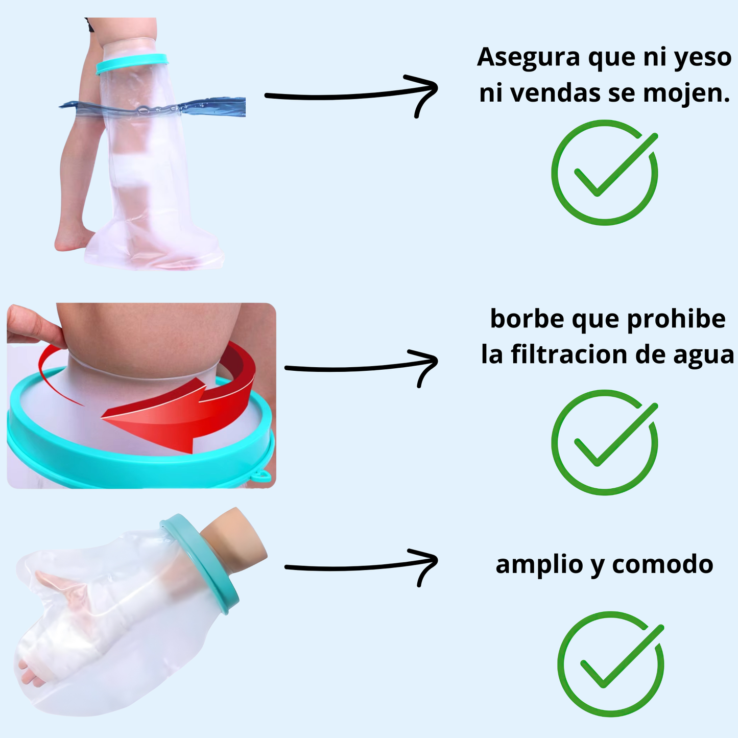 protector de vendajes y yesos